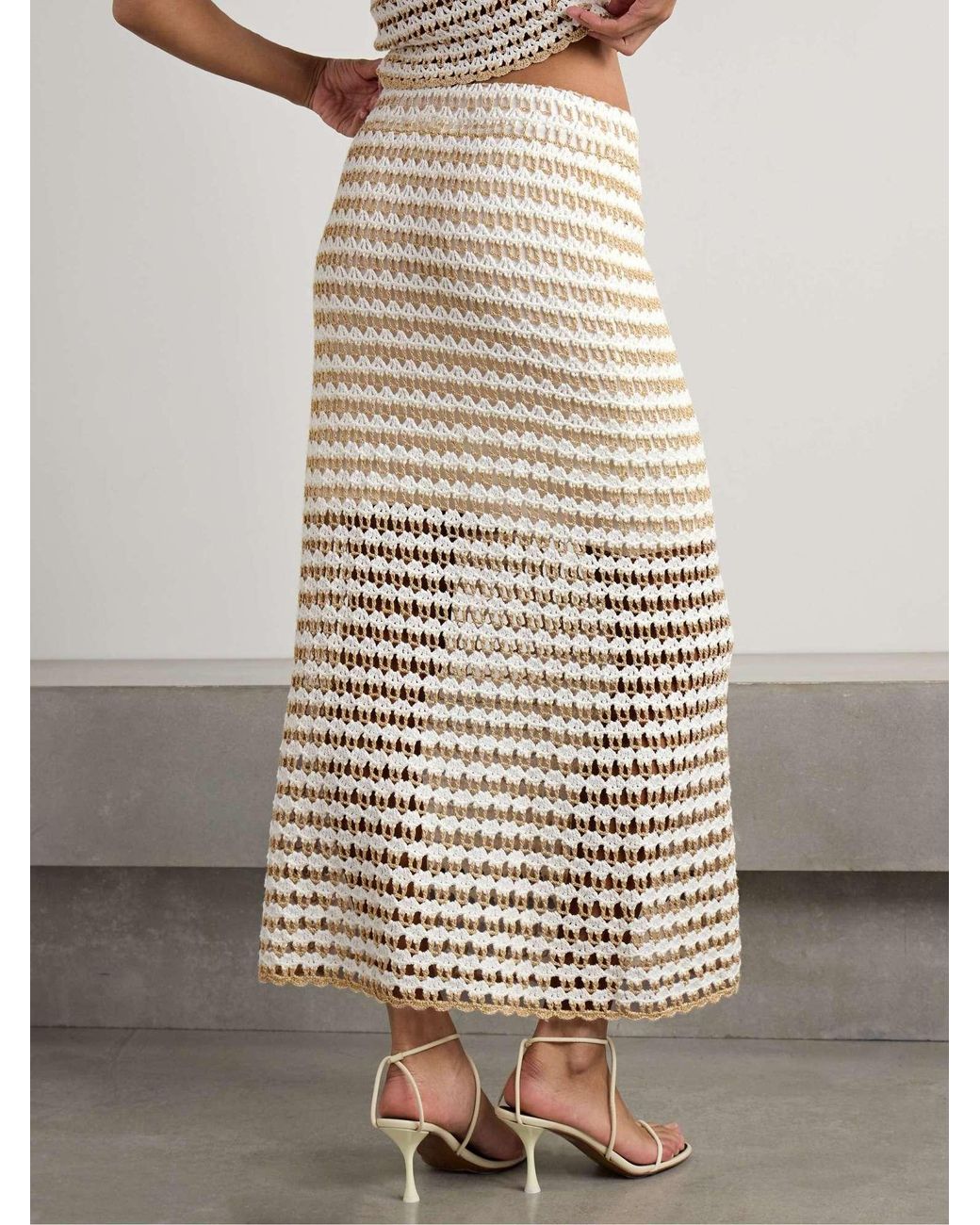 Zimmermann Natural Striped Skirt