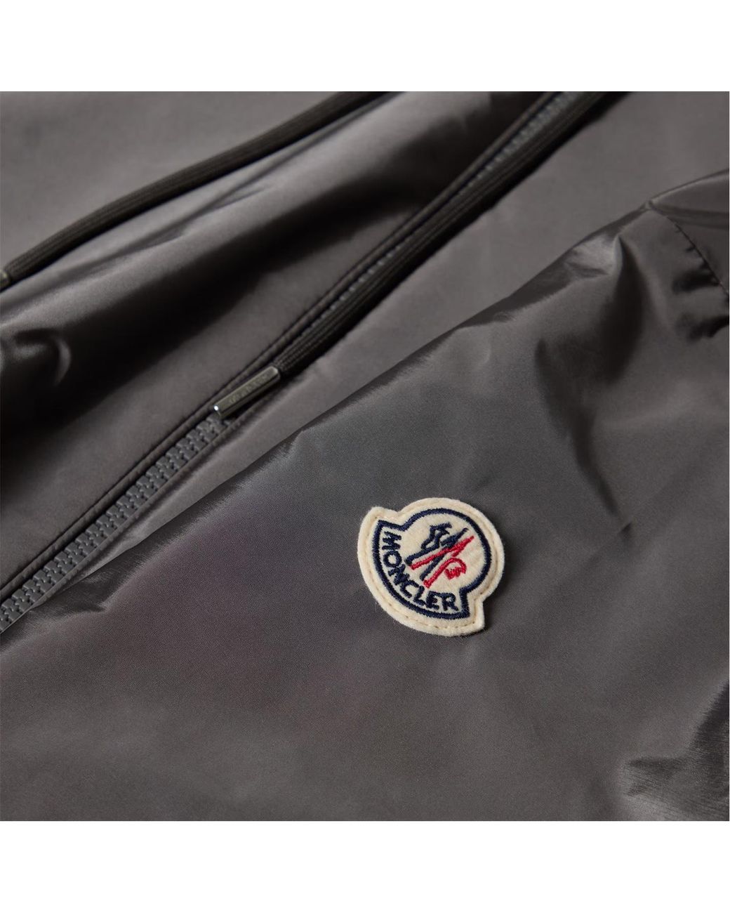 Moncler Gray Logo Waterproof Bomber Jacket for men