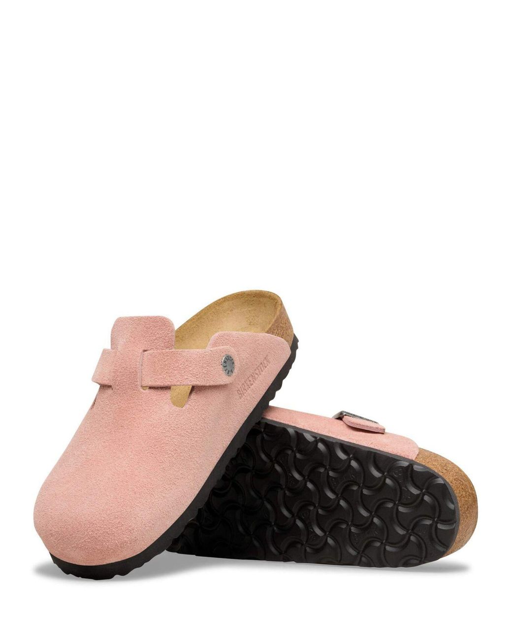Birkenstock Pink Boston Buckled Mules