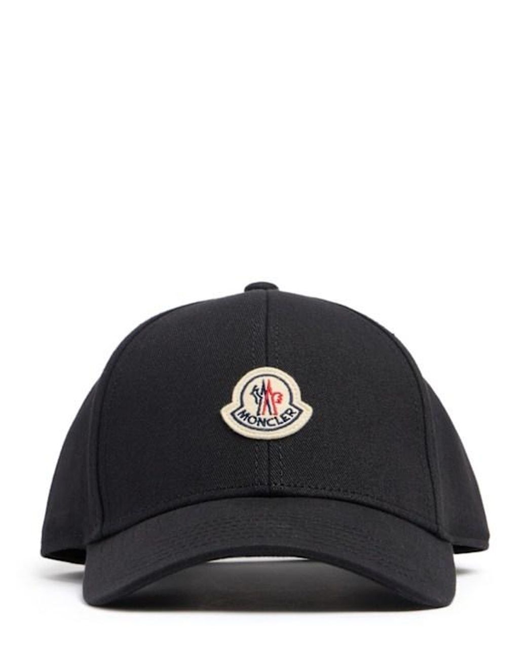 Moncler Black Cotton Gabardine Baseball Cap for men