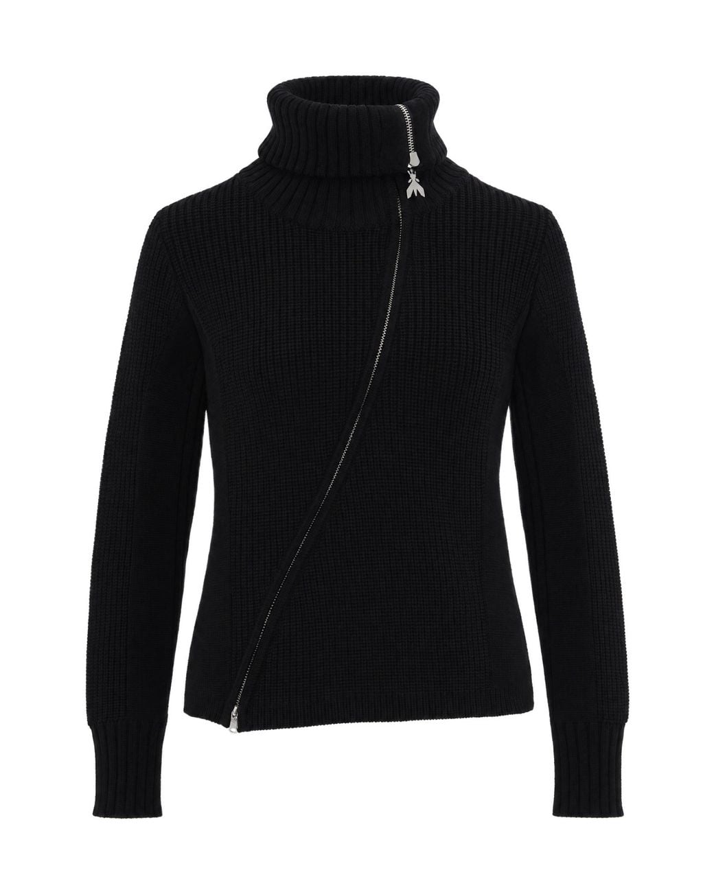 Patrizia Pepe Black Long-Sleeve Zip-Up Sweater