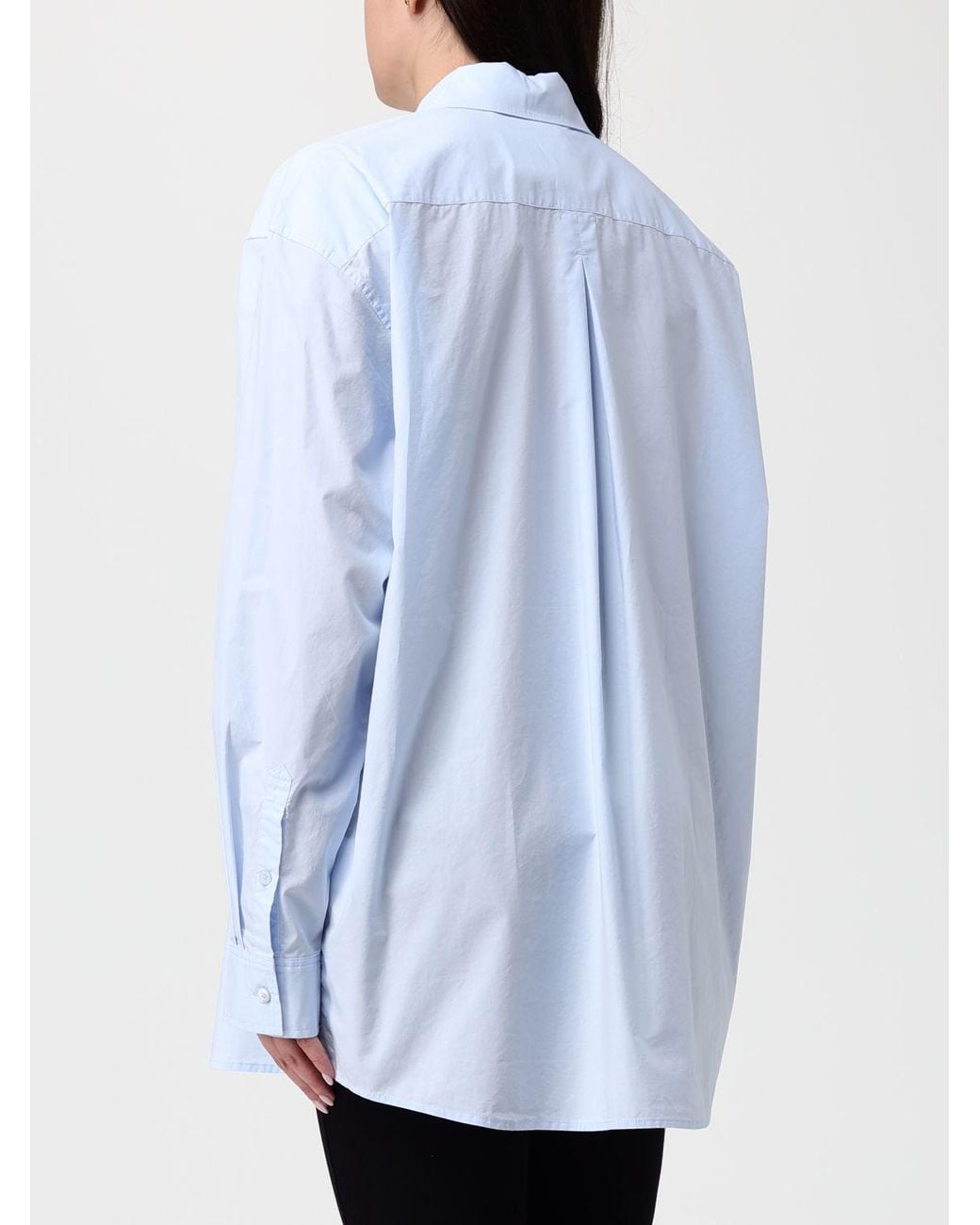 Totême Blue Totême Button-Up Long Sleeved Shirt