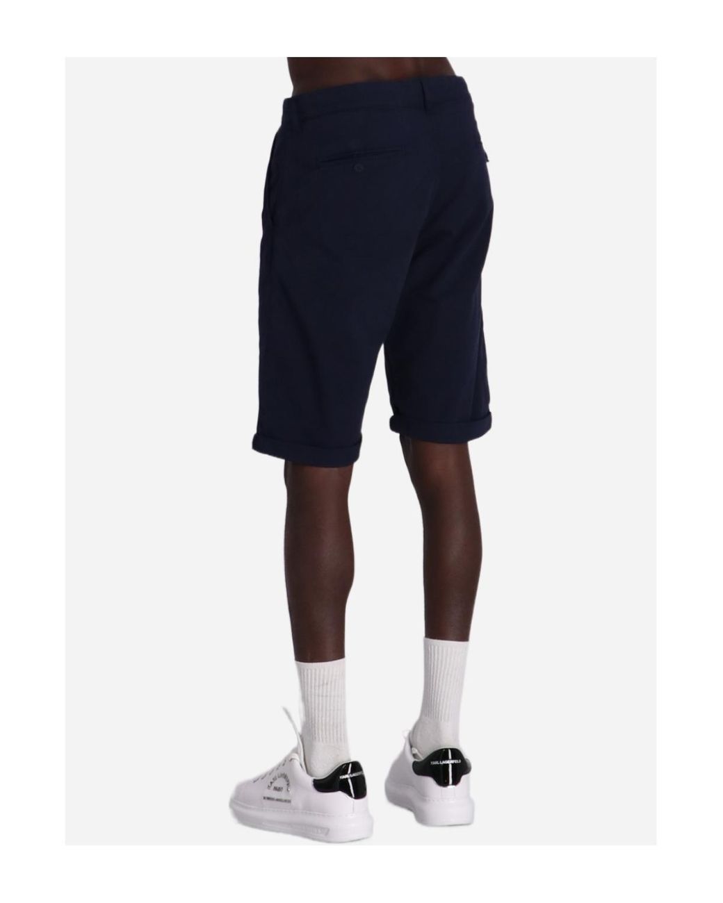 Karl Lagerfeld Blue Multi-Pocket Shorts for men