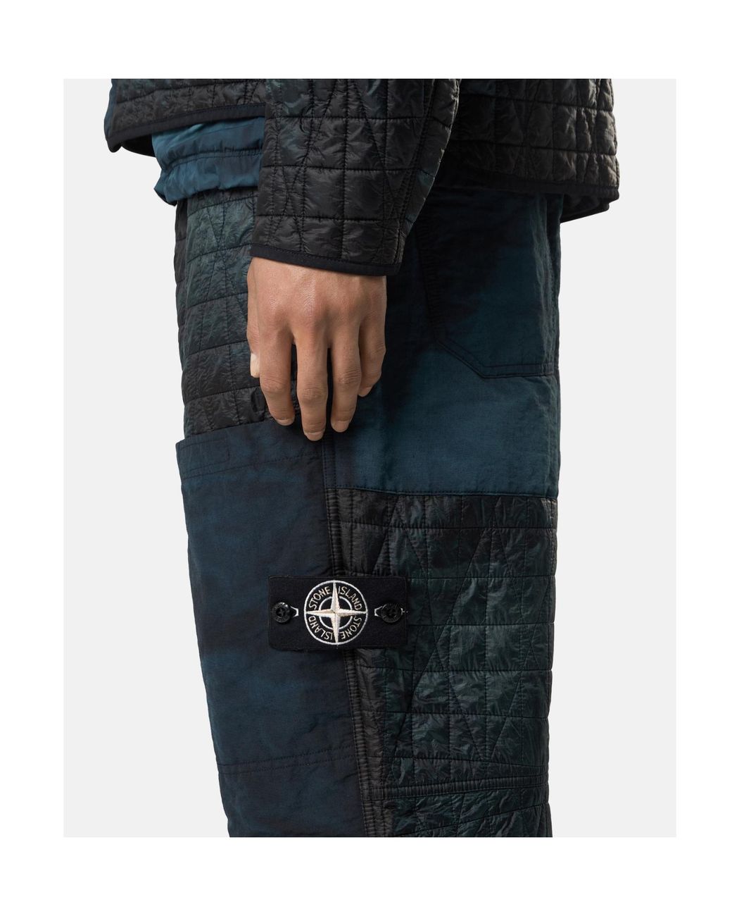 Stone Island Blue Loose-Fit Joggers With Wind-Resistant Inner Coating for men