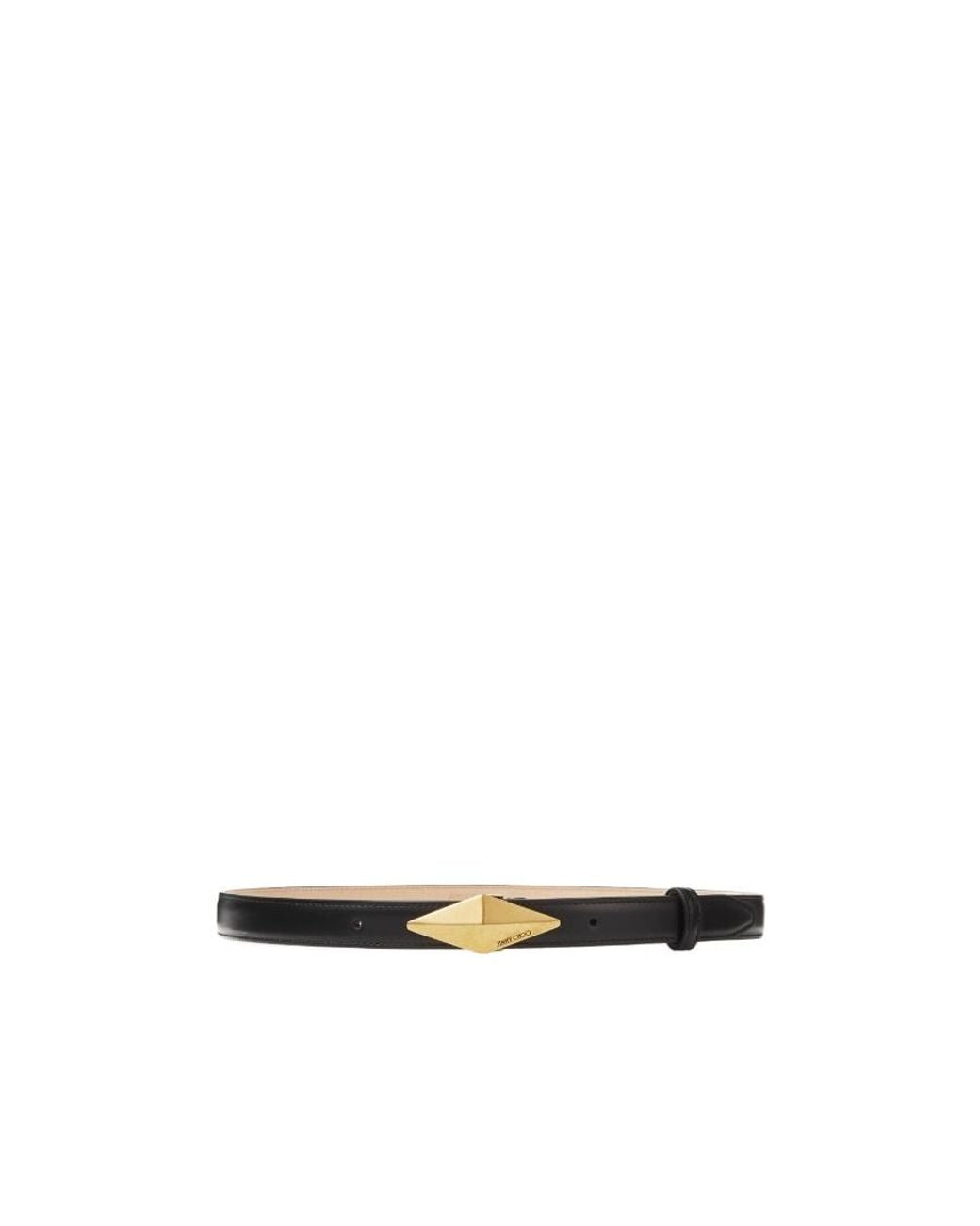 Jimmy Choo White Diamond Clasp Belt Series Buckle Belt