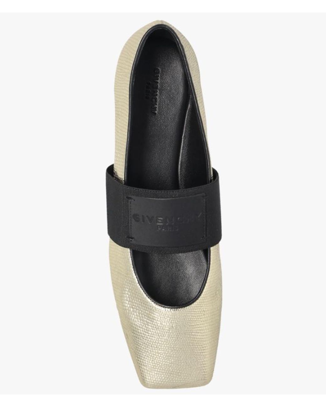Givenchy White Sliced Strap Ballet Flats