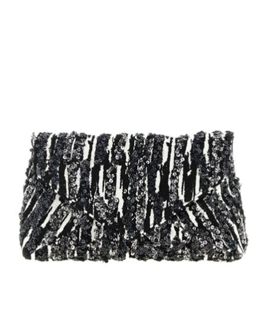 Dries Van Noten Black W.L. Sequin Embellished Clutch Bag