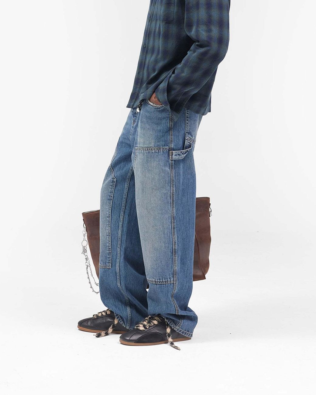 Represent Blue R2 Carpenter Wide-Leg Jeans for men