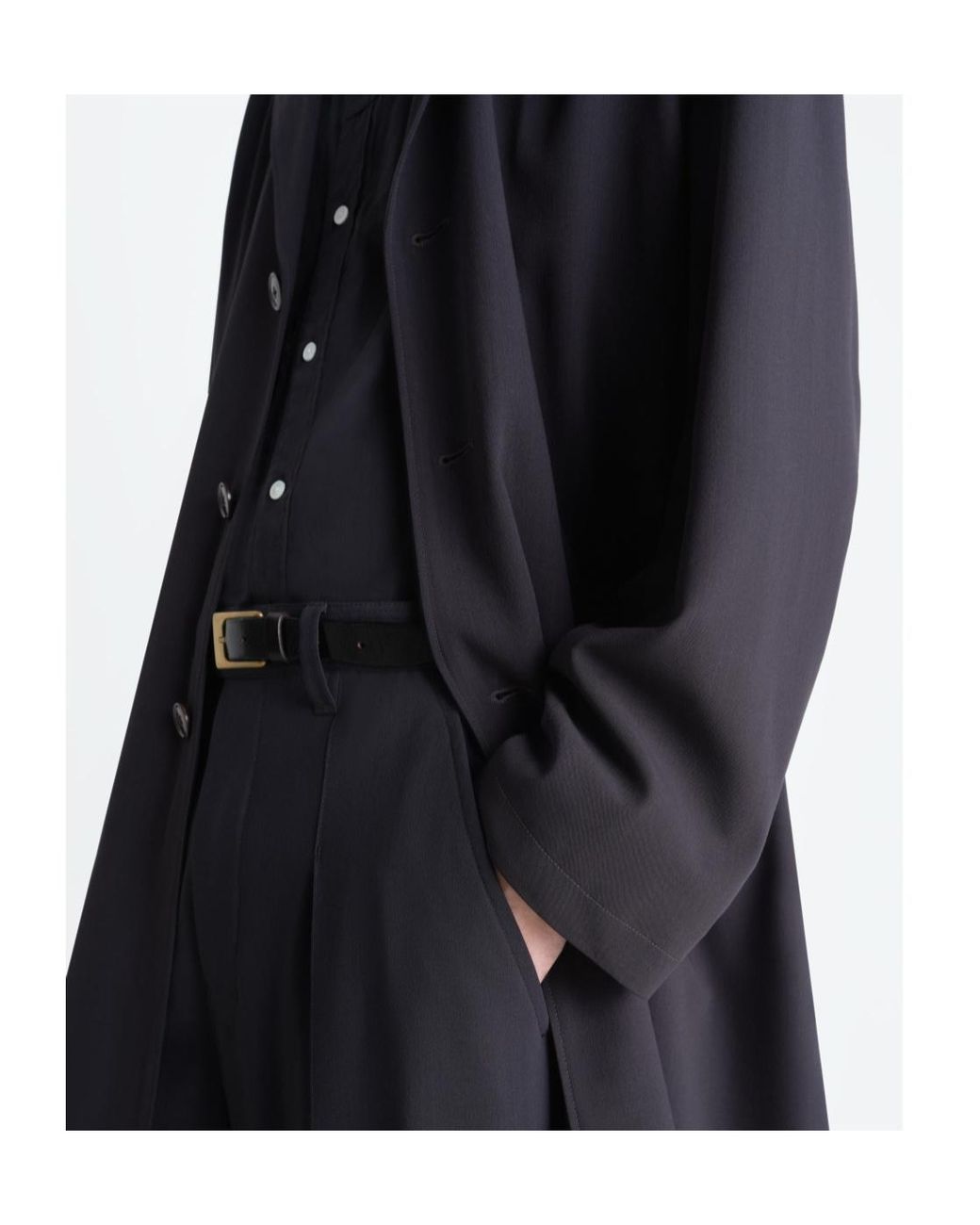 Lemaire Blue Single-Breasted Coat for men
