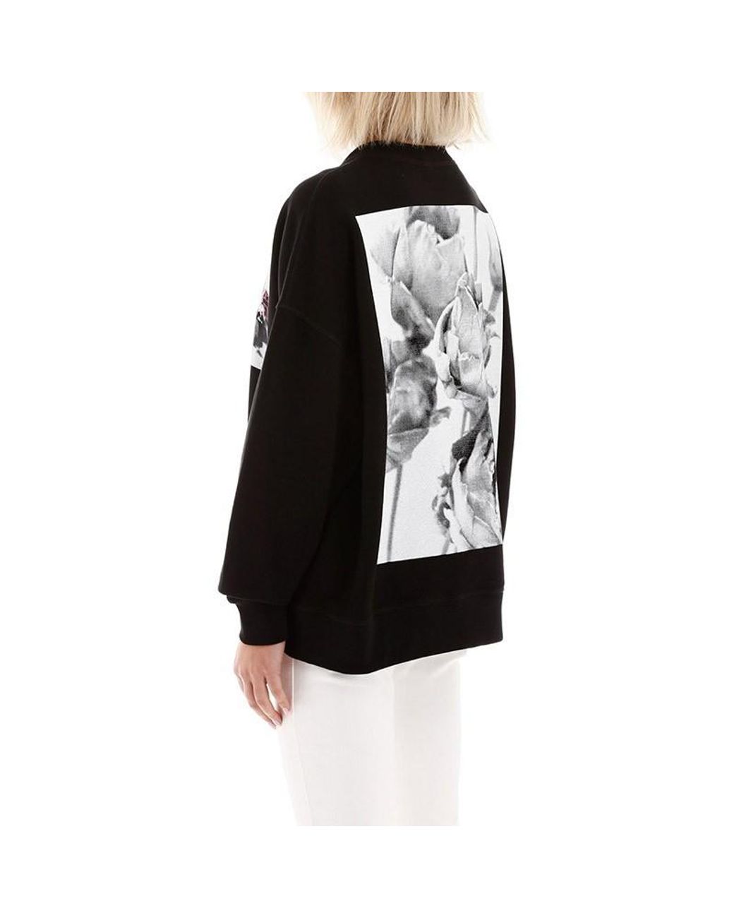 McQueen Black Pattern Round-Necked Sweater