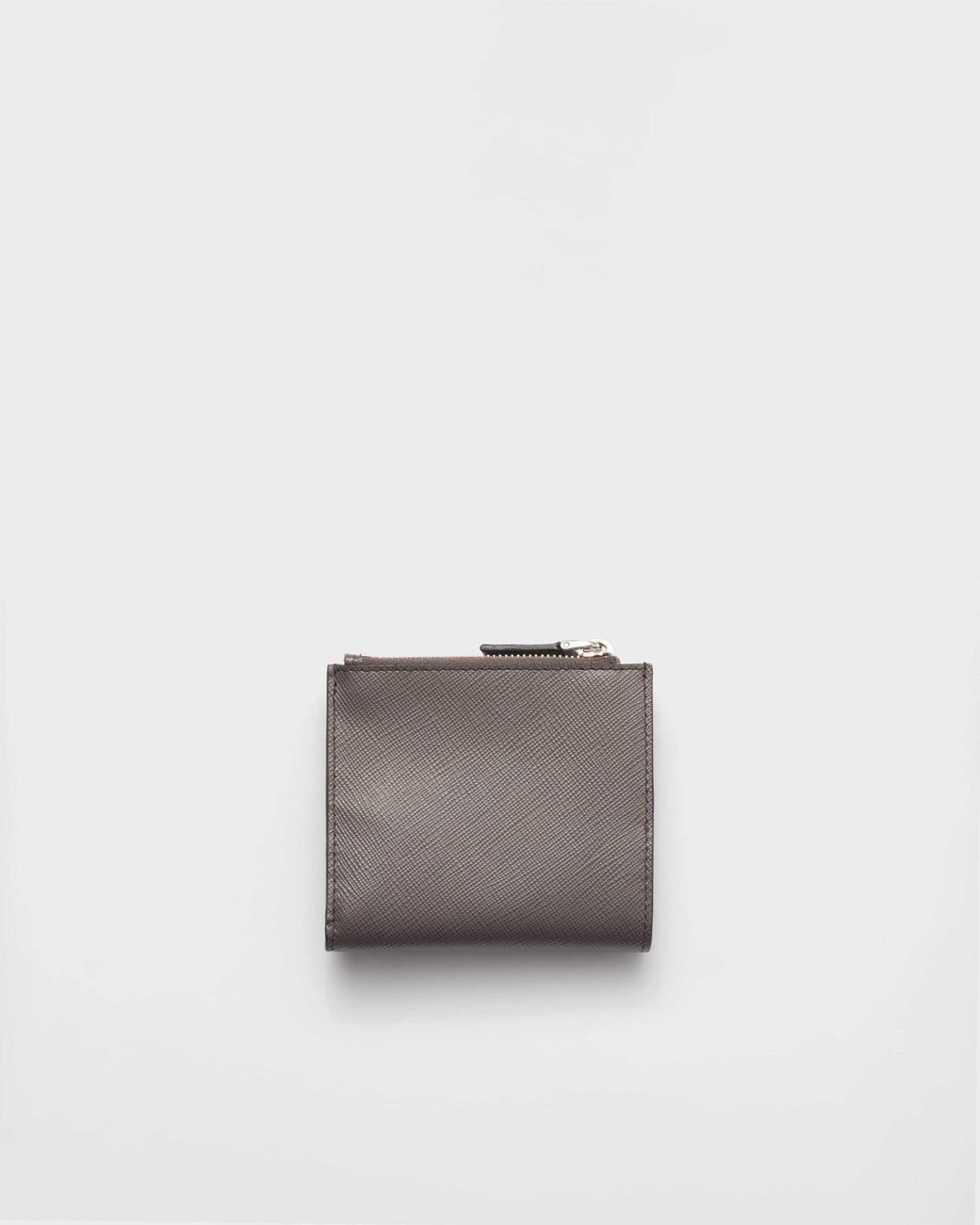 Prada Gray Small Saffiano Leather Wallet for men