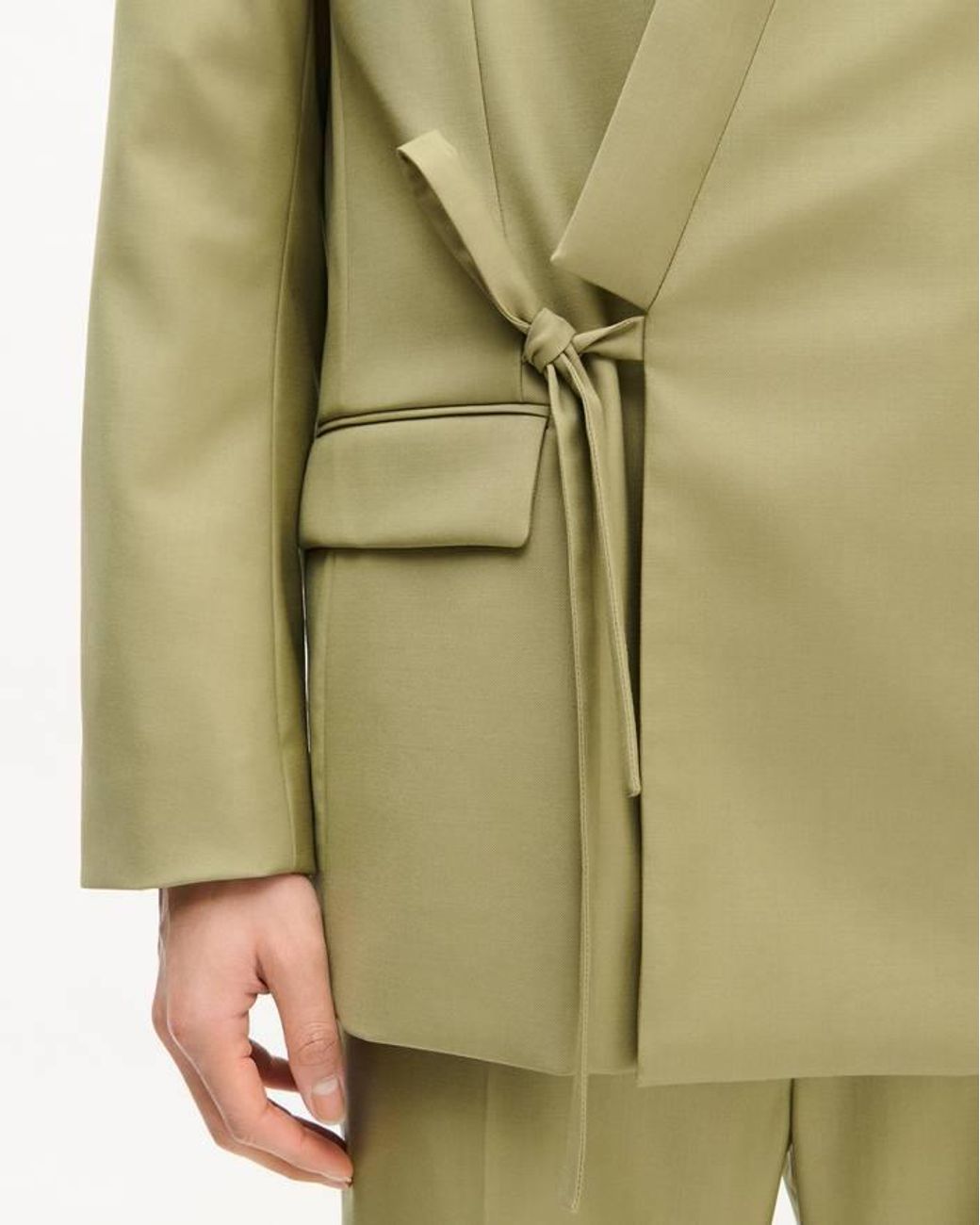 KENZO Green Double Breasted Kimono Tailored Jacket for men
