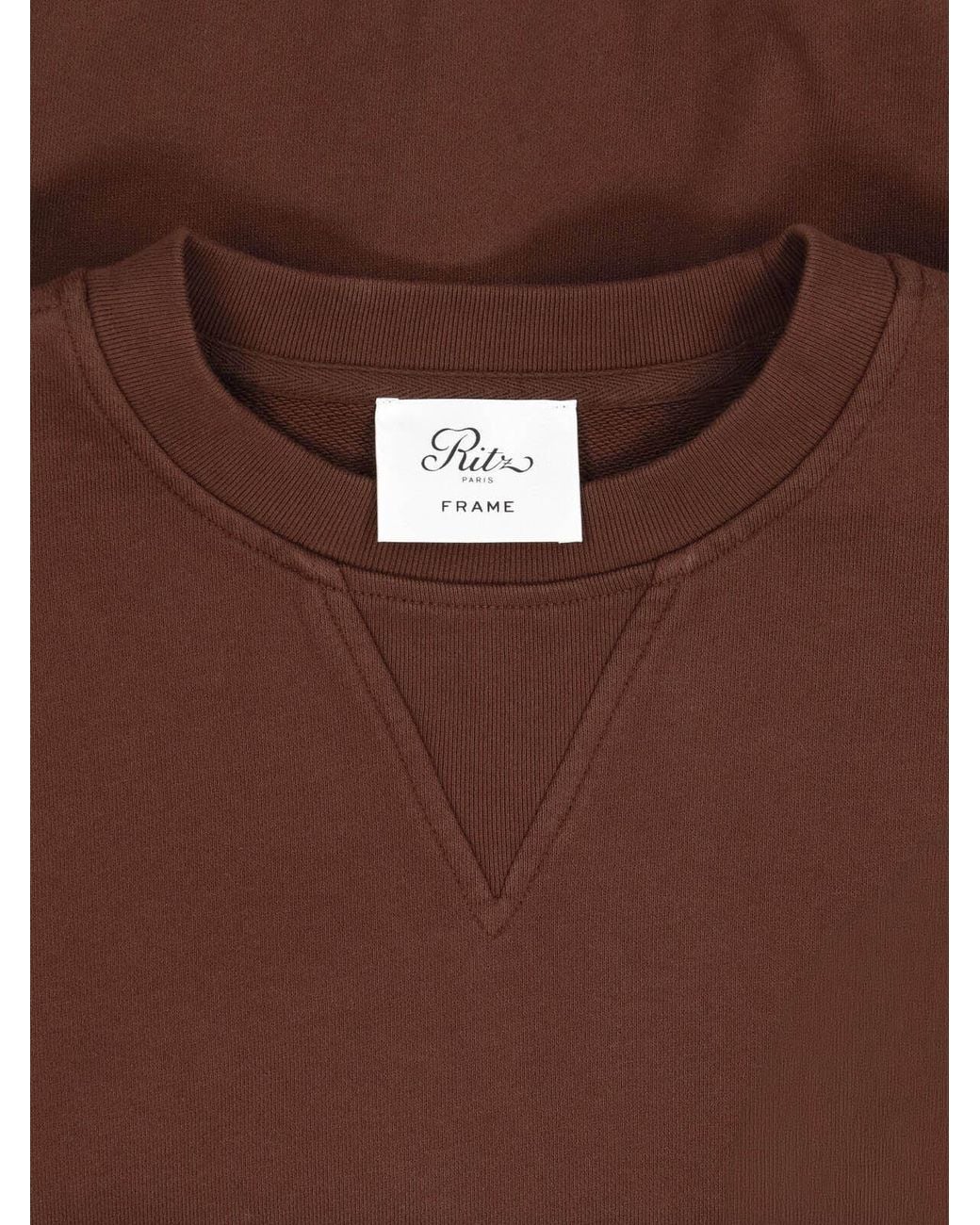 FRAME Brown X Ritz Logo Sweatshirt