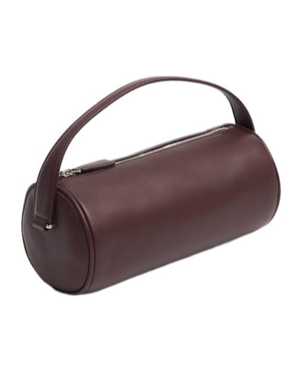 The Row Brown Round 90S Silk Leather Top Handle Bag