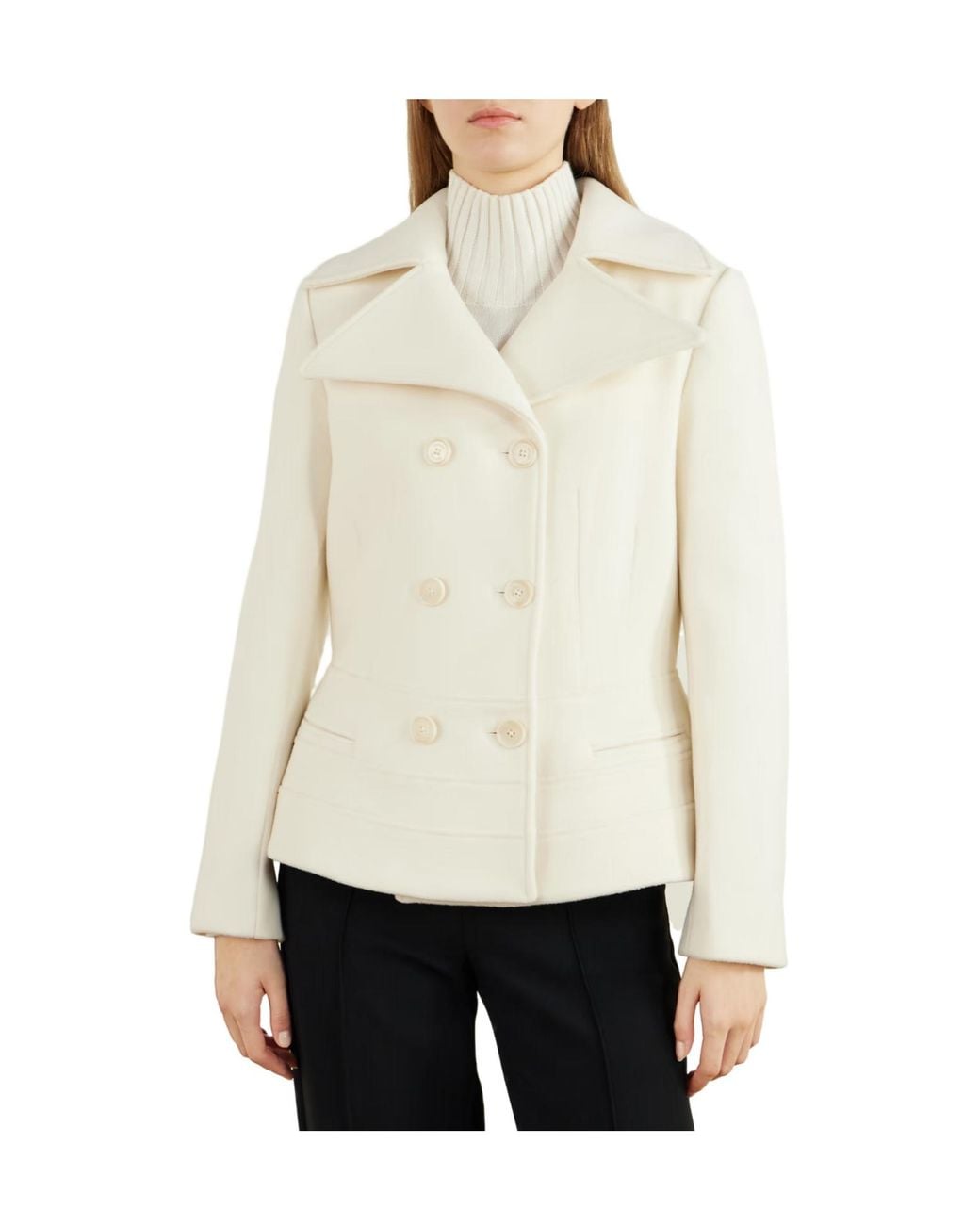 Proenza Schouler White Double-Breasted Wool-Blend Jacket