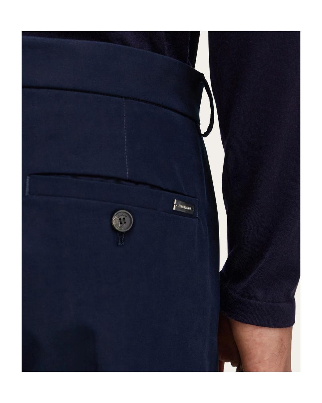 Ferragamo Blue Ferragamo Eyewear Tailored Pants for men