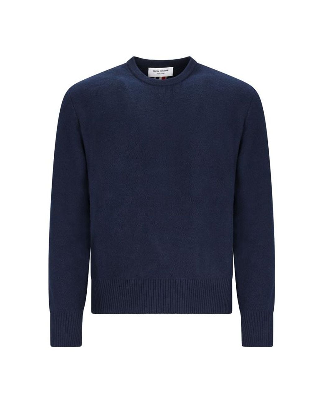 Thom Browne Blue Rwb Stripe V-Neck Knitted Cardigan for men