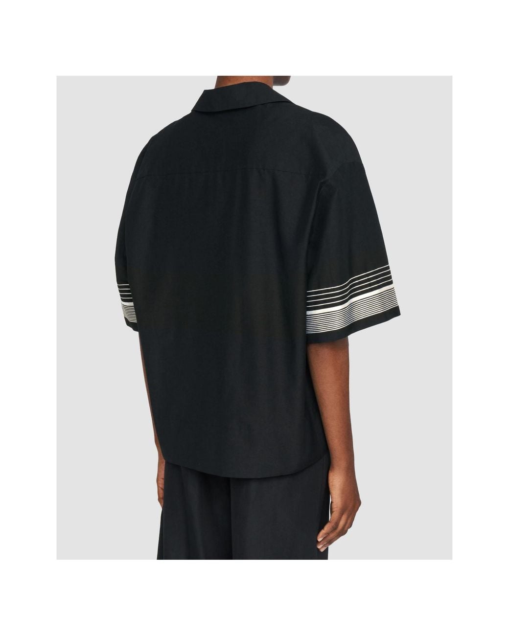 Joseph Black Leopold Stripe Detail Shirt