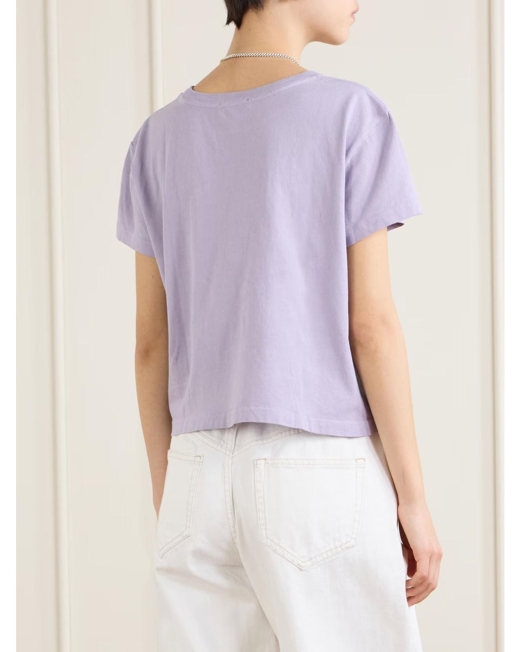 Agolde Purple Adine Crew Neck T-Shirt
