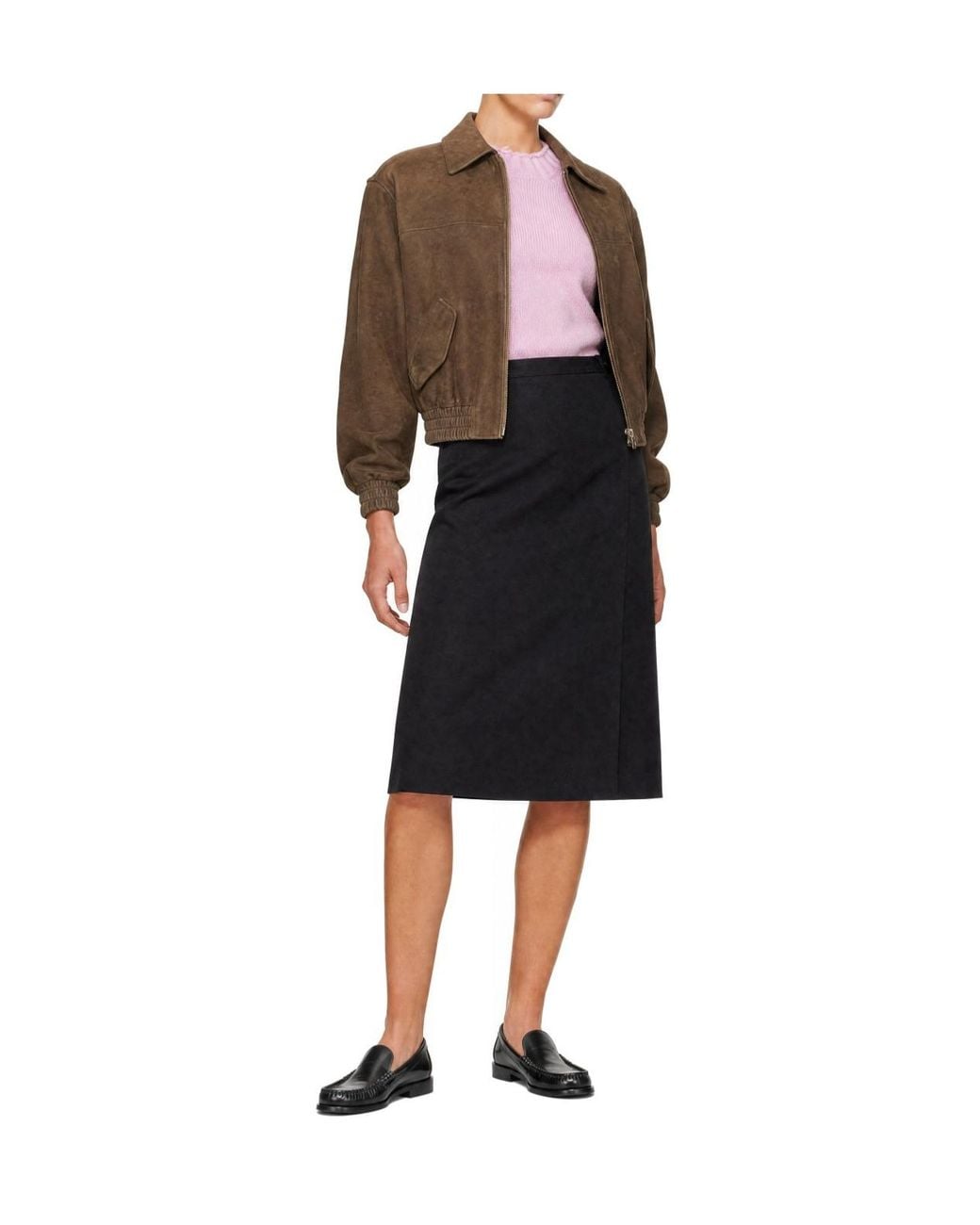 DUNST Black Belted Skirt