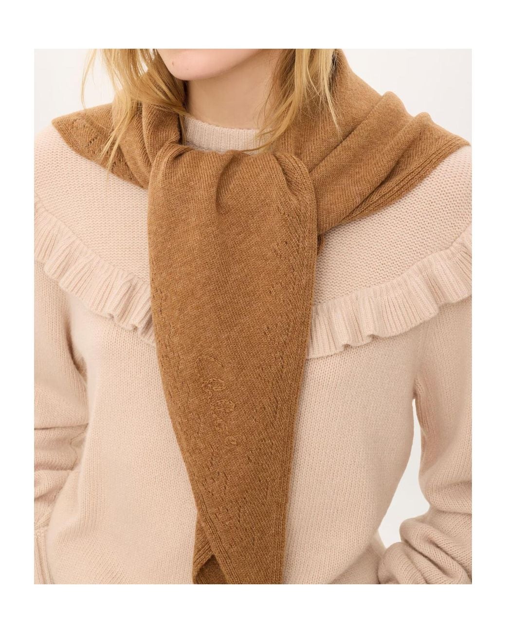 Chloé Brown Iconic Triangular Scarf
