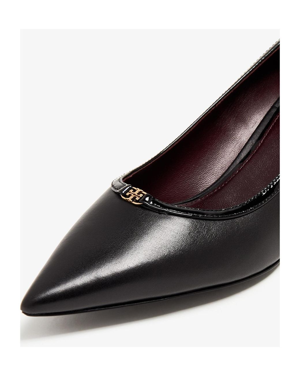 Tory Burch Black Double T Pointed Toe Pumps