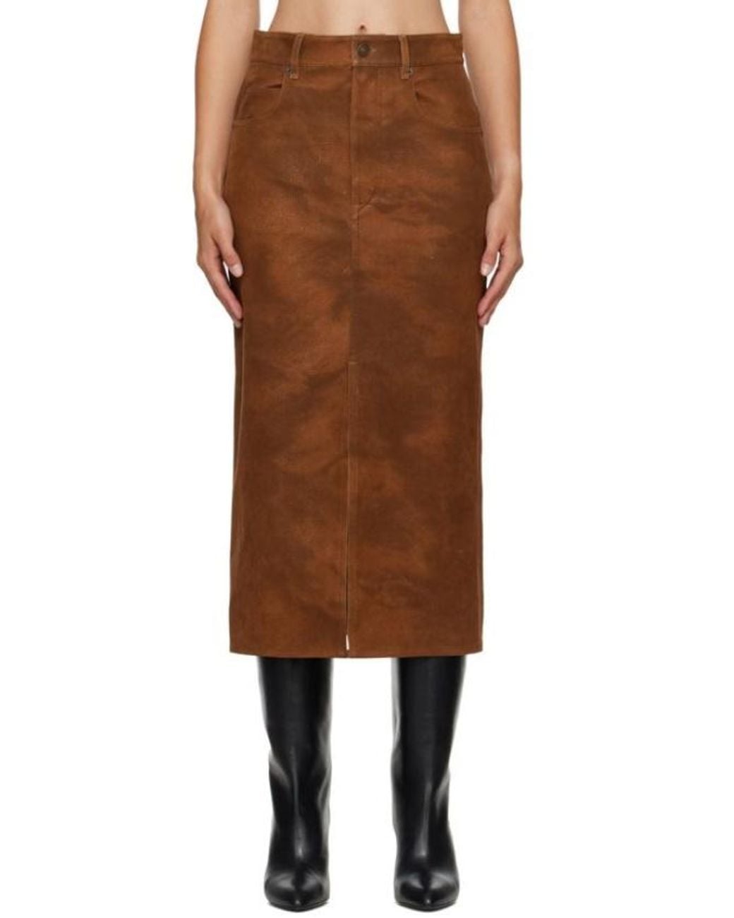 Isabel Marant Brown Pleated Skirt