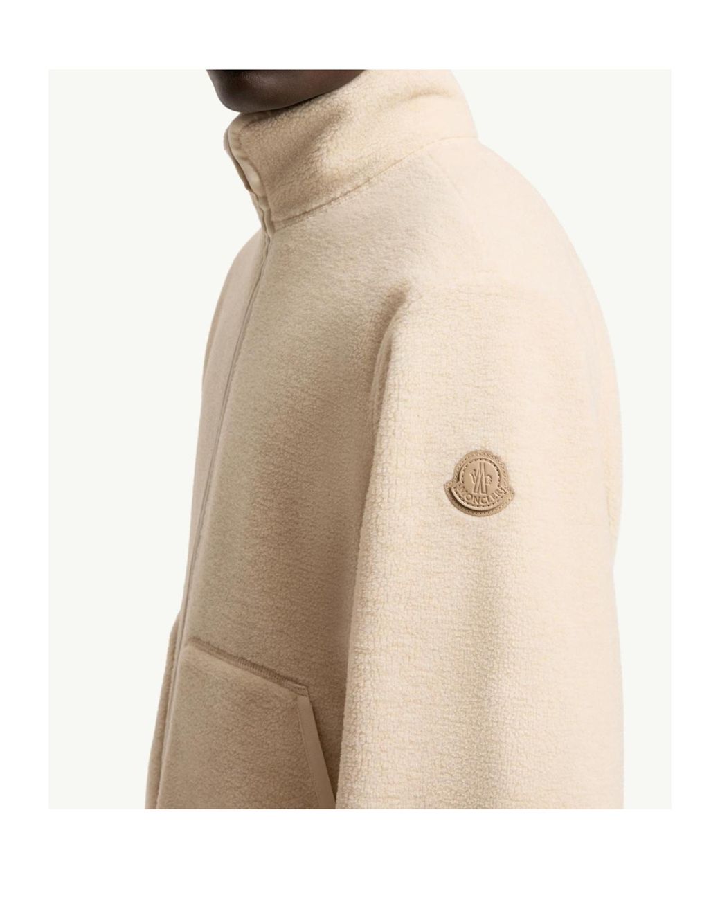 Moncler Natural Zip-Up Sweatshirt for men