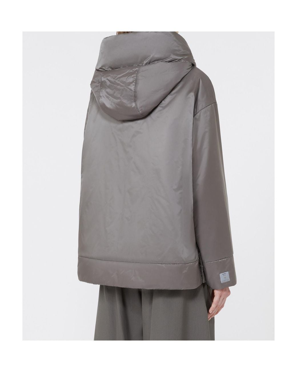Max Mara Gray Padded, Hooded Jacket