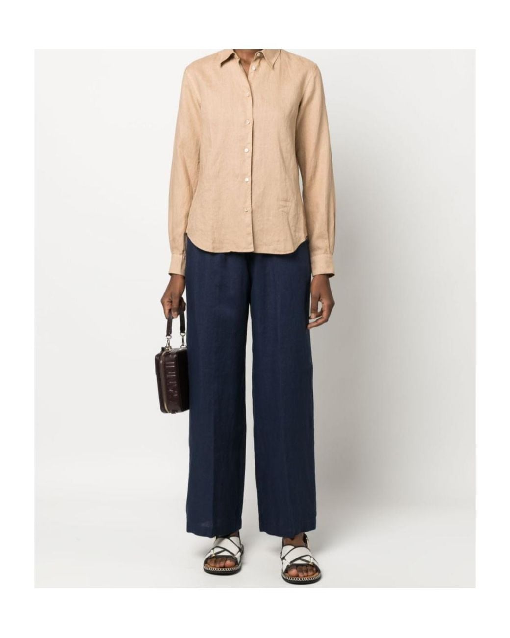 Aspesi Natural Button-Down Long-Sleeved Shirt