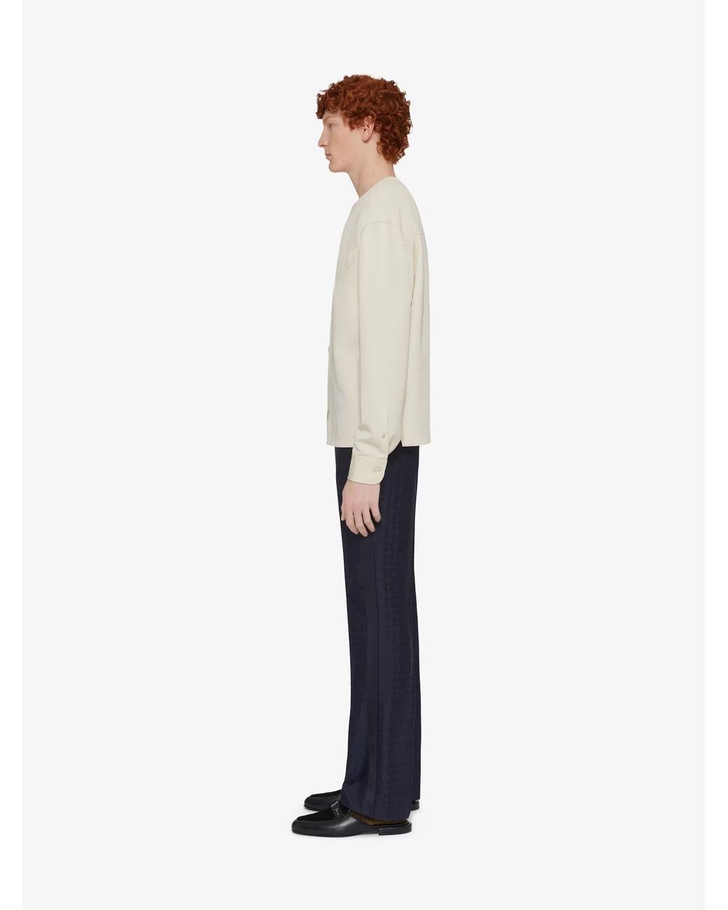 Givenchy Blue Monogram Slim-Fit Pants for men