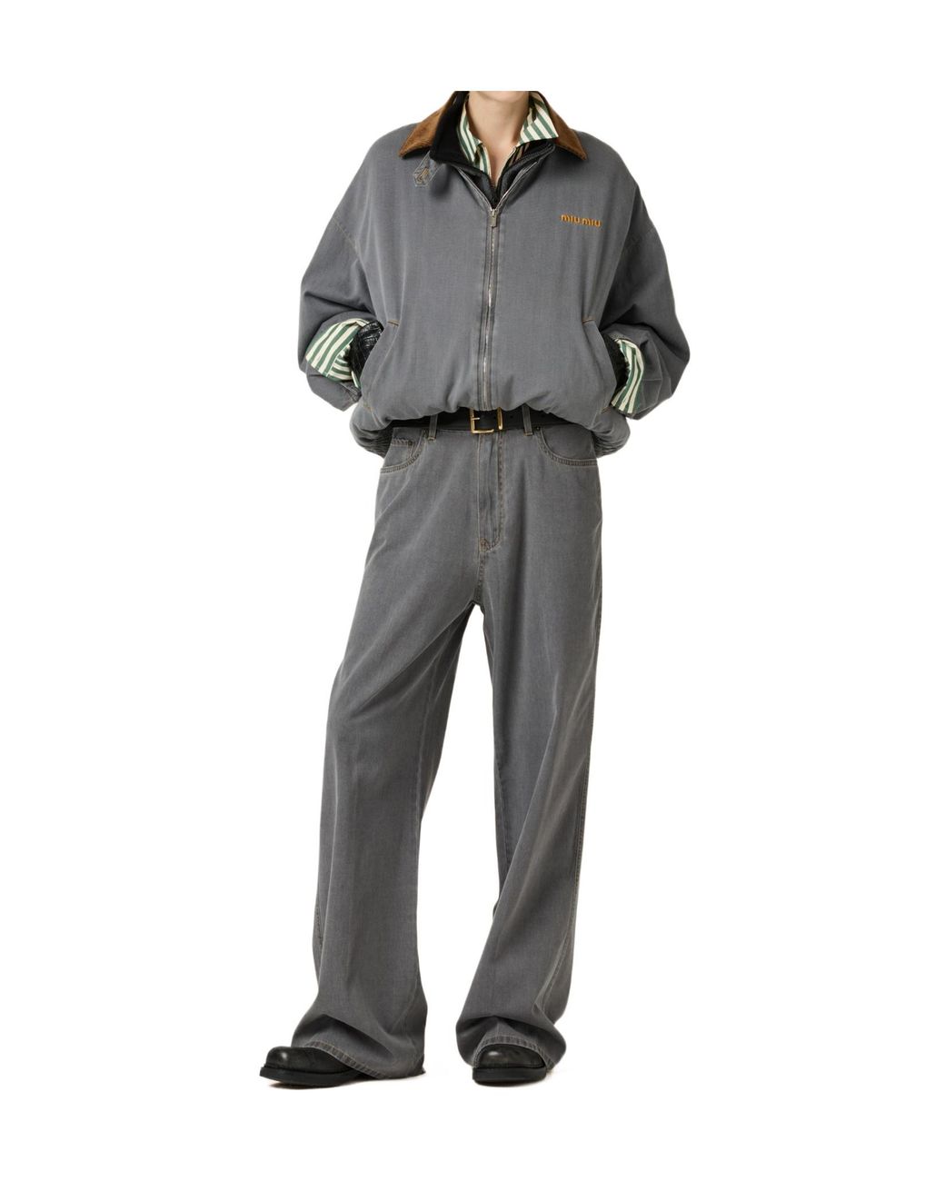 Miu Miu Gray Chambray Jeans