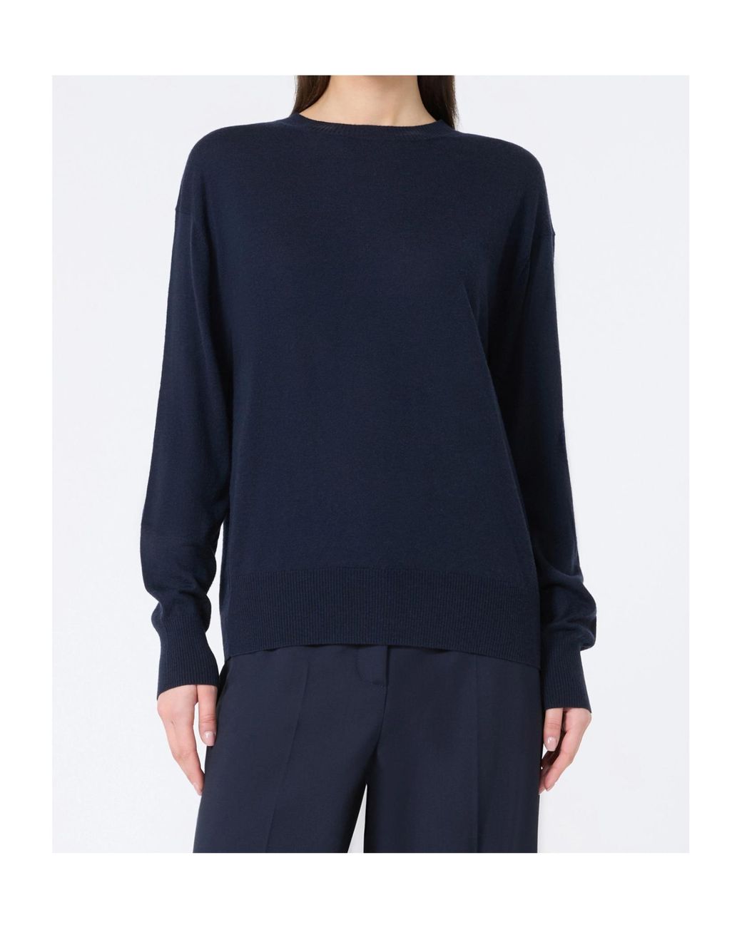 Weekend by Maxmara Blue Wool-Cashmere Sweater