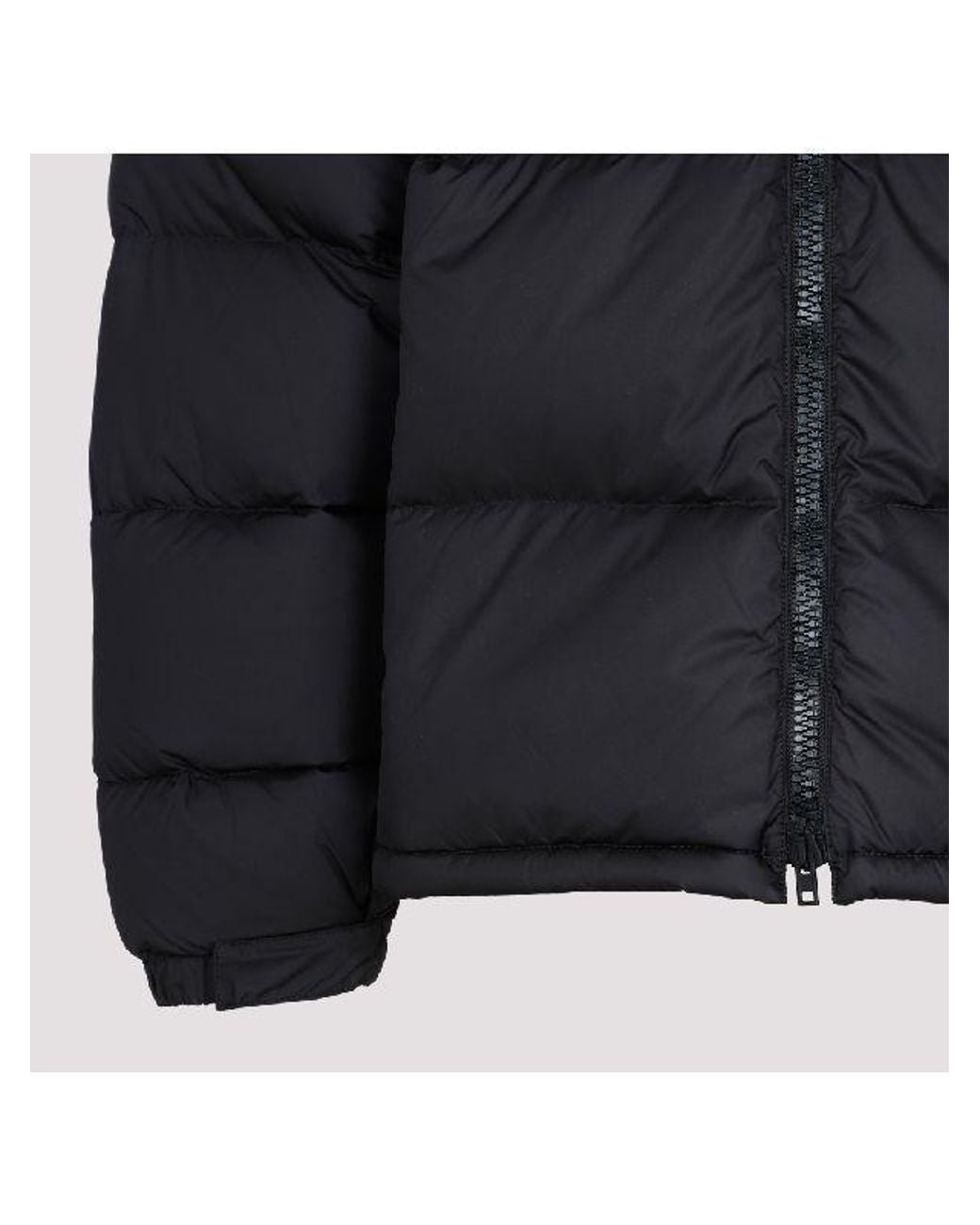 Vetements Black Logo-Patch Padded Coat for men