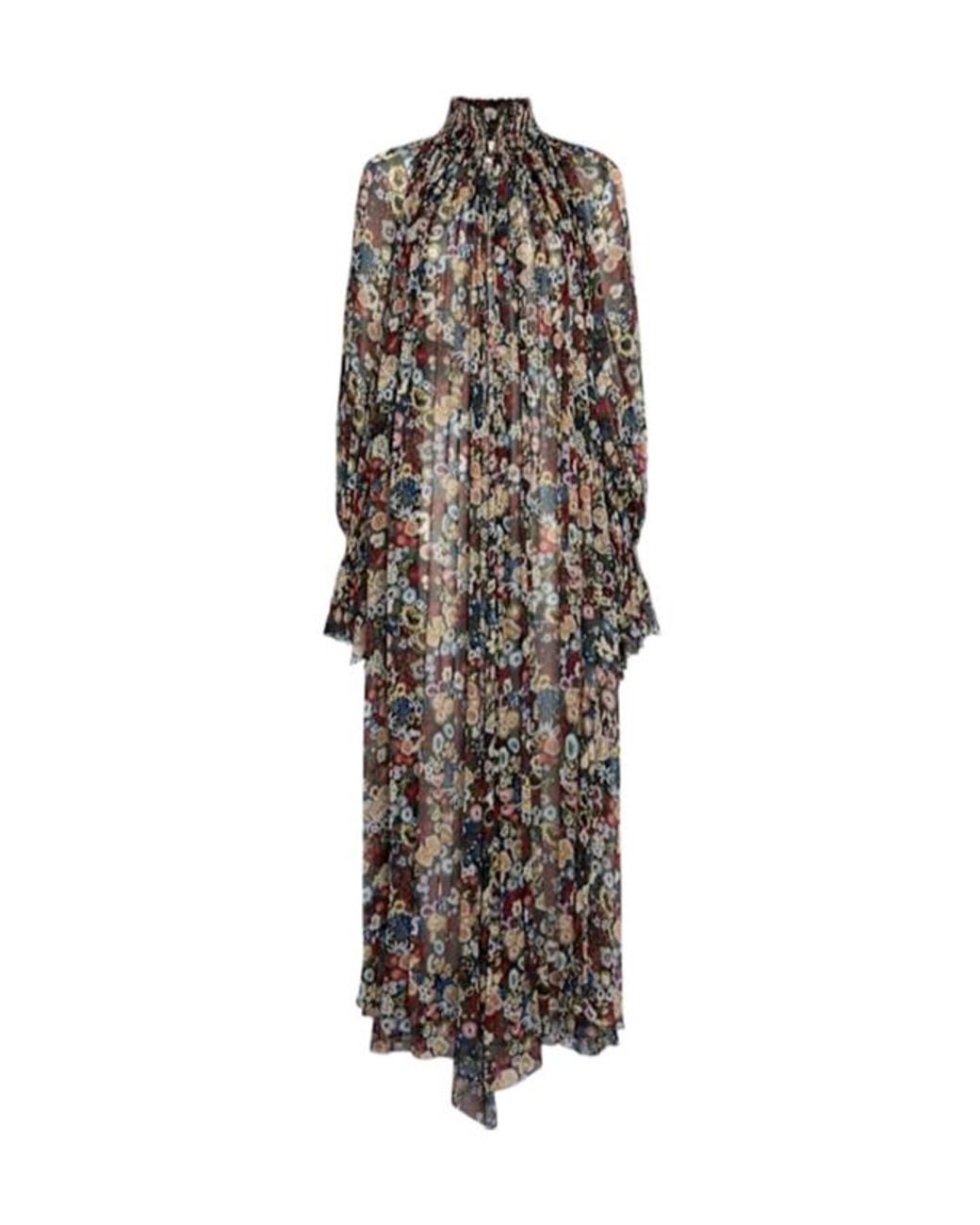 Khaite White Edgar Silk Turtleneck Long Dress