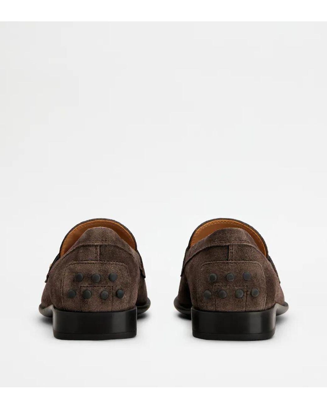 Tod's Brown Penny Flat Shoes