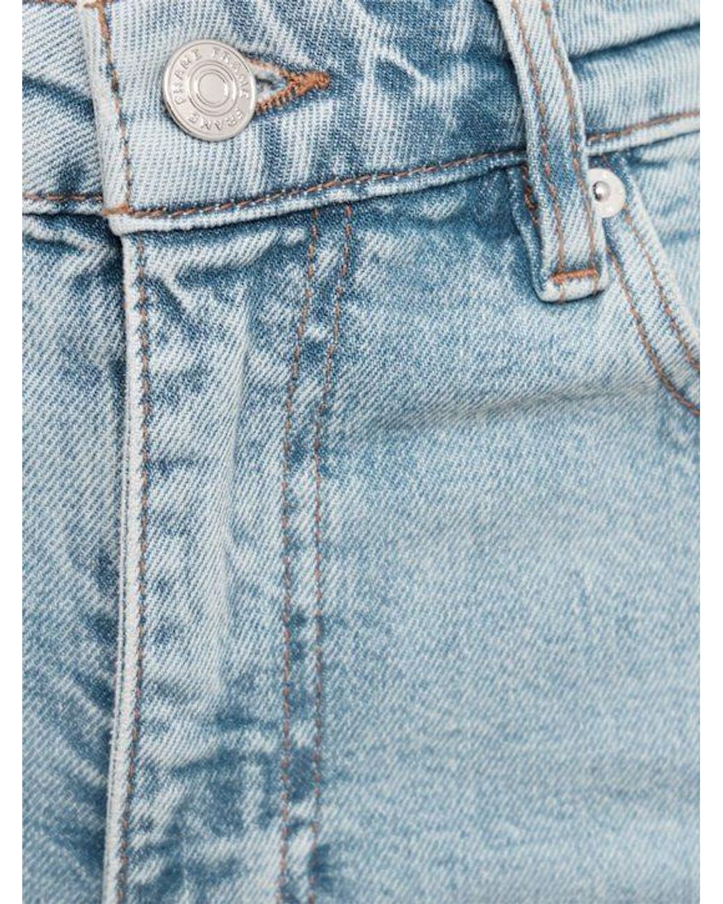 FRAME Blue The Arrow Cotton High Rise Jeans