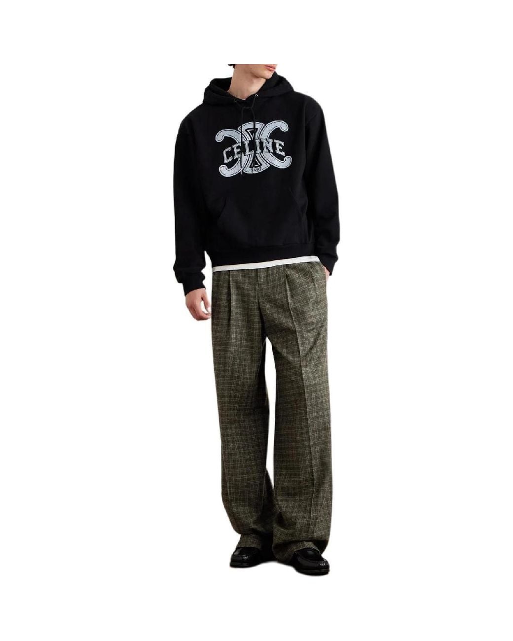 Céline Green Casual Pants With Belt Loops for men