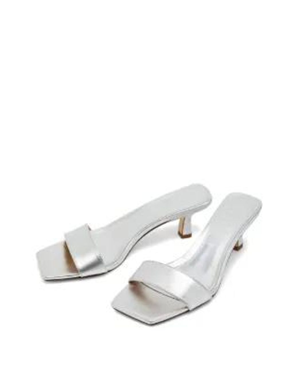 Aeyde White Metallic Nappa Sandals