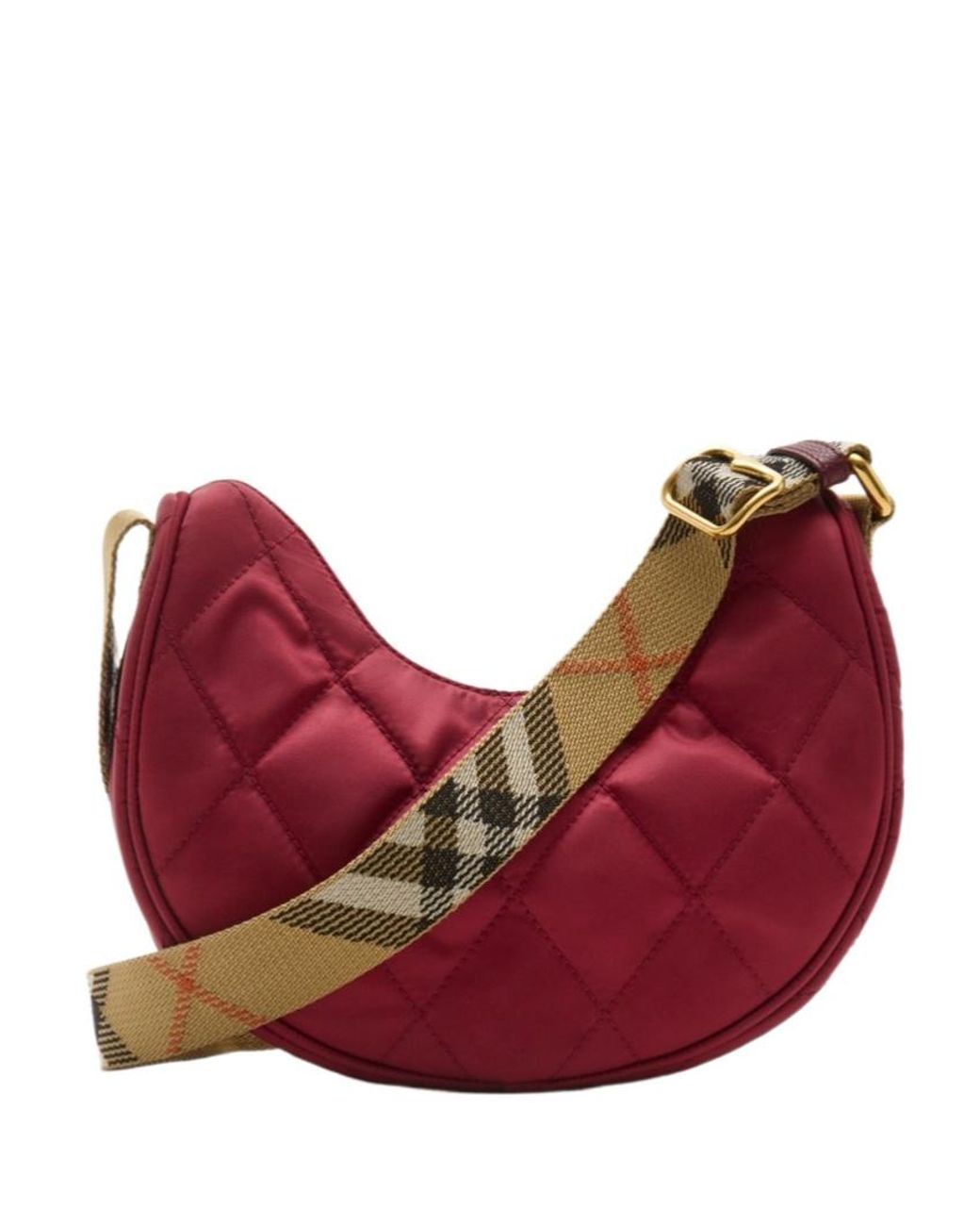 Burberry Red Horseshoe Quilted Crossbody Bag