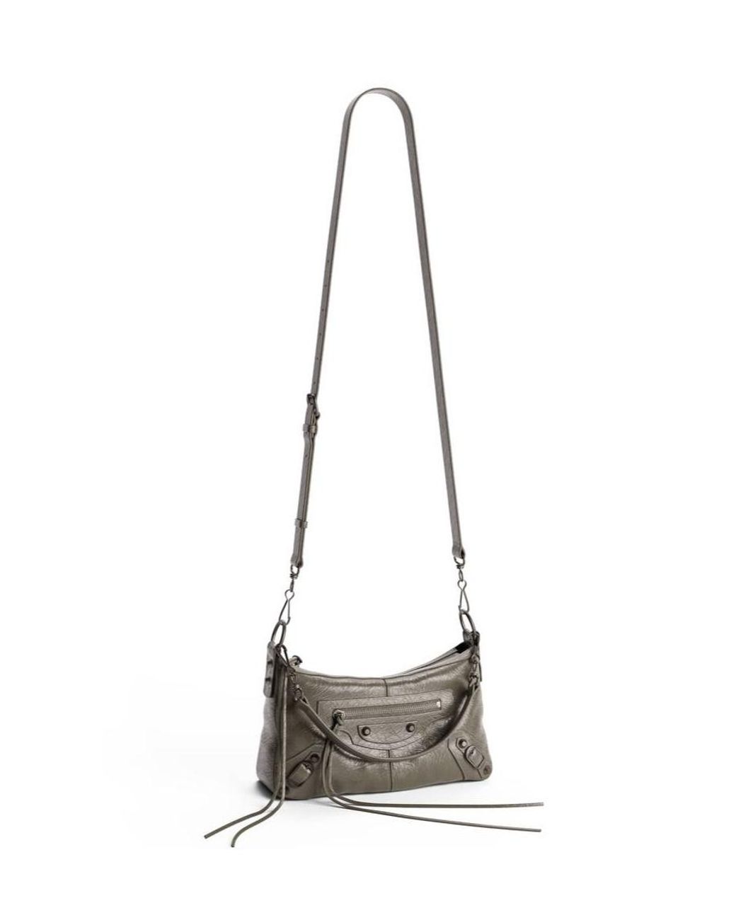 Balenciaga Gray Le City Moto Mini Shoulder Bag