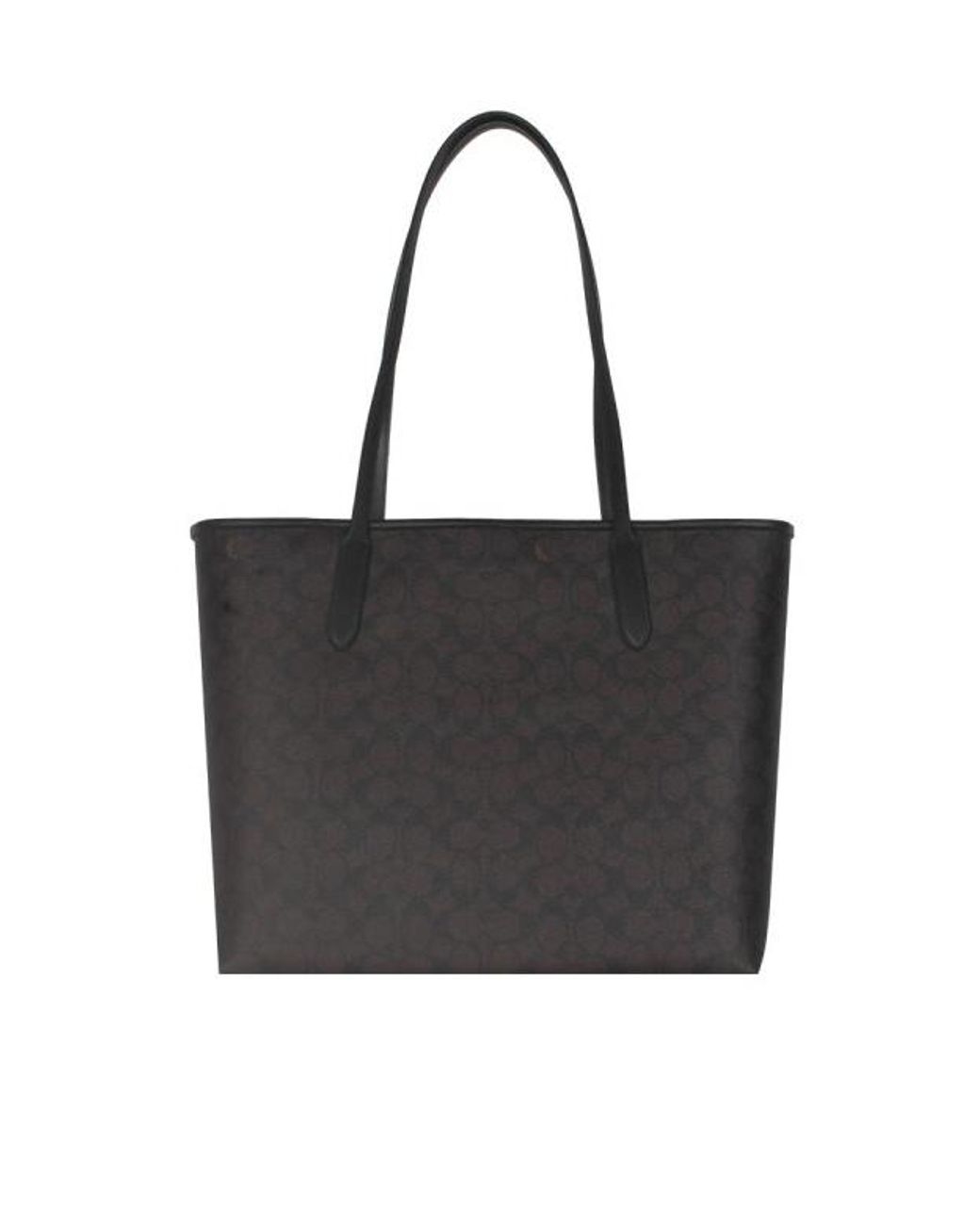COACH Black Logo Printed Handbag