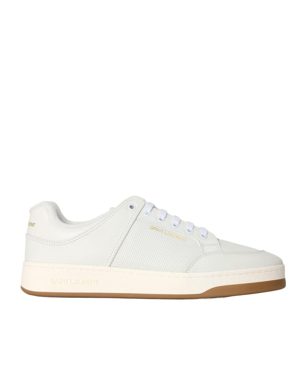 Saint Laurent White Leather Sneakers for men