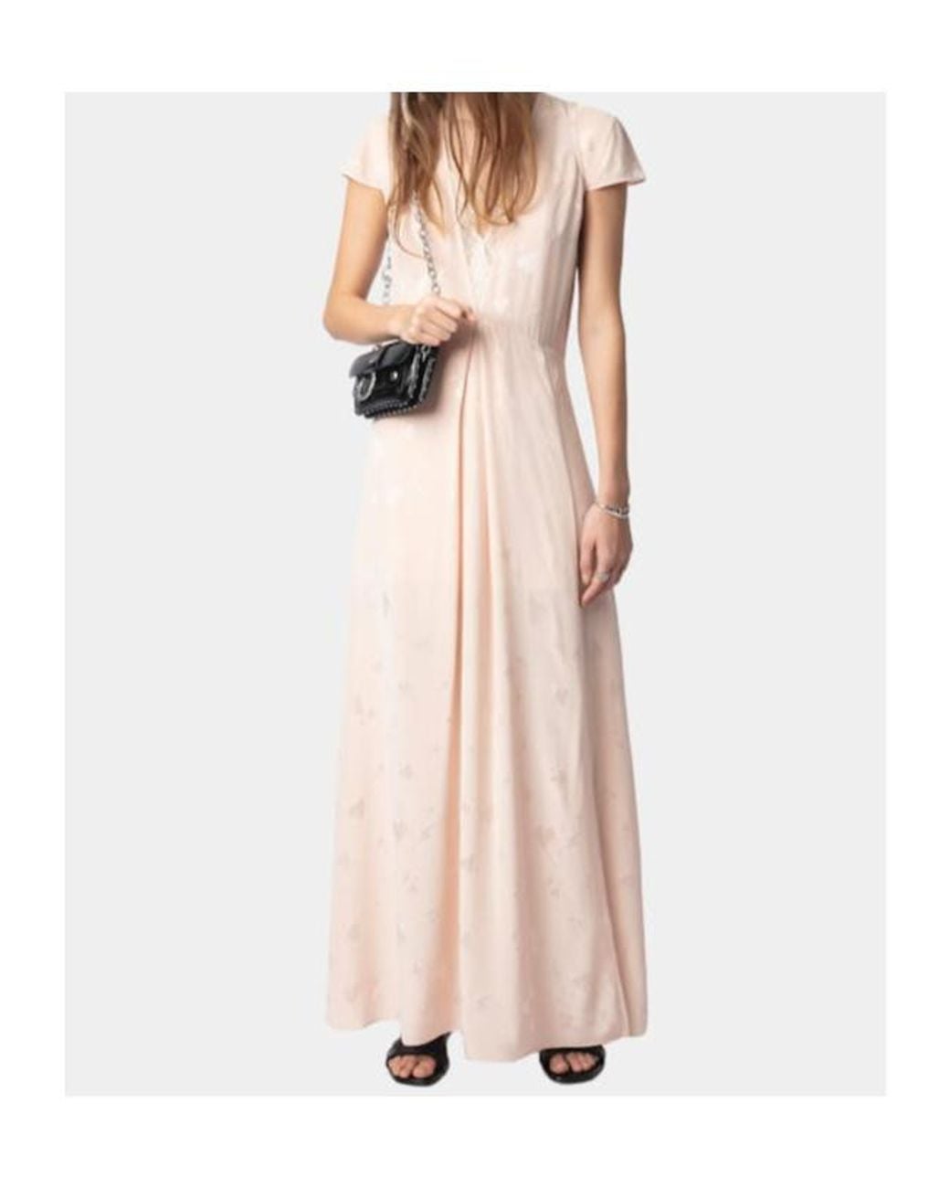 Zadig & Voltaire Pink Ravir Silk Maxi Dress