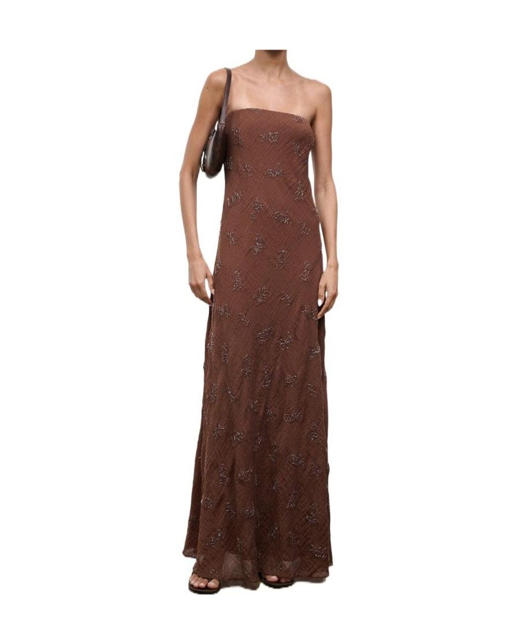 Staud Brown Cassie Dress Cedar