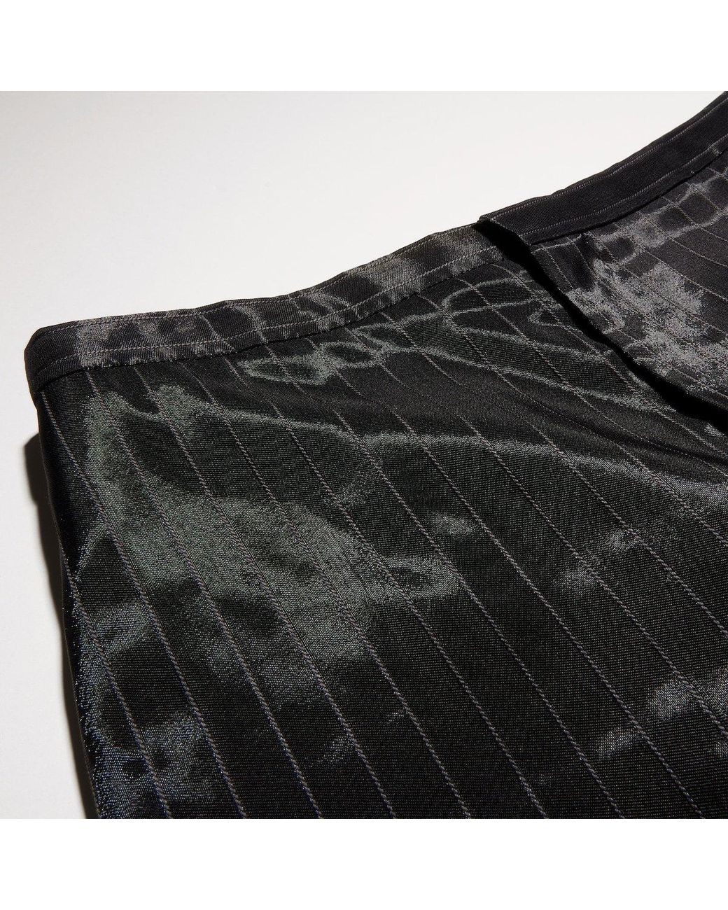 Gucci Black Pinstripe Wool Silk Pants