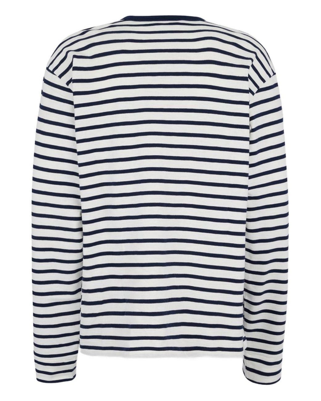 DSquared² Blue Stripe Logo Long Sleeve T-Shirt for men