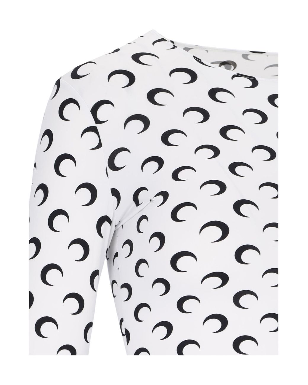 MARINE SERRE White Moon Printed Crewneck T-Shirt