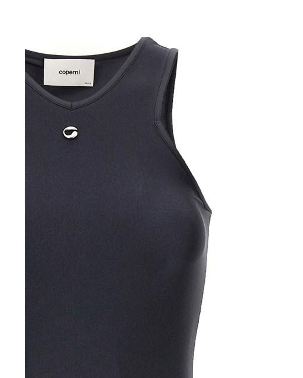Coperni Black Sleeveless Midi Dress