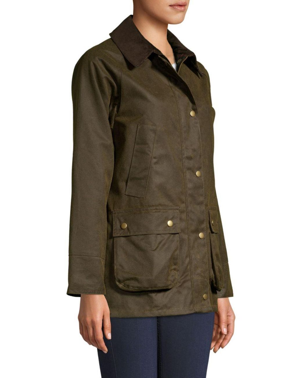 Barbour Green Buttoned-Pocket Jacket